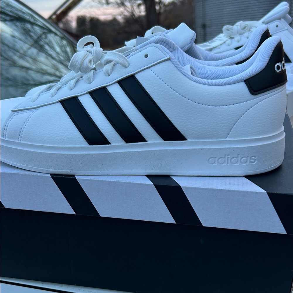 Adidas Grand Court 2.0 White with Black Accents
